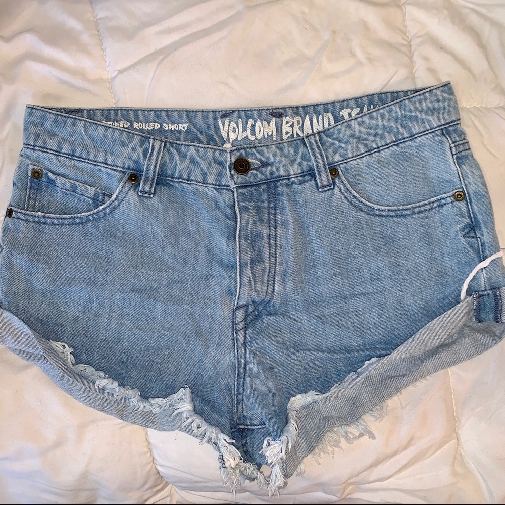 volcom denim shorts